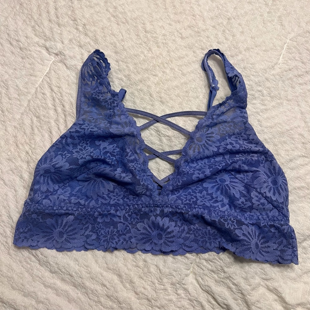 PINK lace bralette size large